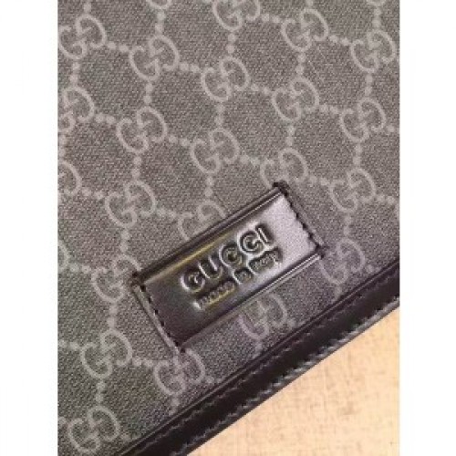 Replica Gucci Black GG Supreme Flap Messenger Bag 547