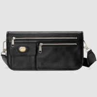 Gucci Medium Messenger Bag In Black Soft Leather