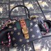 Gucci Black Sylvie Bee Star Mini Leather Bag