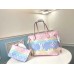 Louis Vuitton Monogram Giant Canvas LV Escale Neverfull MM Tote Bag M45270 Pastel Pink