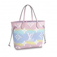 Louis Vuitton Monogram Giant Canvas LV Escale Neverfull MM Tote Bag M45270 Pastel Pink