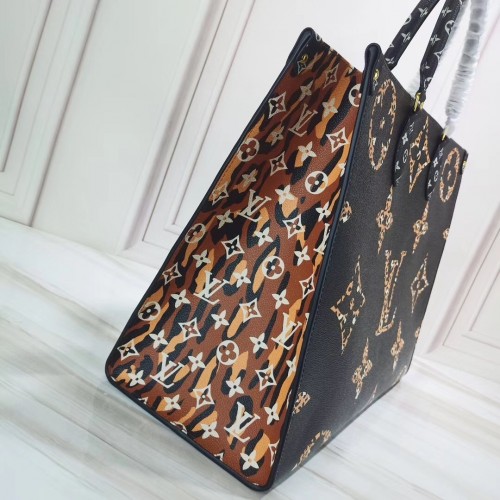 Louis Vuitton Monogram Canvas Leopard Print Onthego Tote Bag M44674 2019