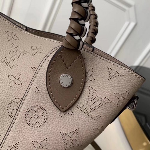 Louis Vuitton Braided Handle Mahina leather Hina PM Bag M53914 Galet 2019