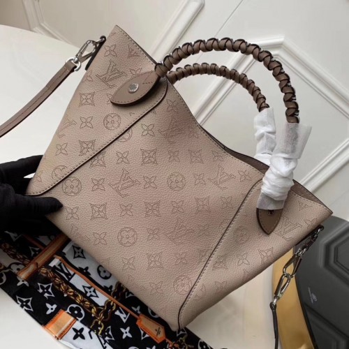 Louis Vuitton Braided Handle Mahina leather Hina PM Bag M53914 Galet 2019