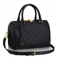 Louis Vuitton Speedy Bandouliere 30 Noir Monogram Empreinte Leather