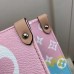 Louis Vuitton M45119 LV Escale Onthego GM tote bag Pastel Pink Monogram Canvas