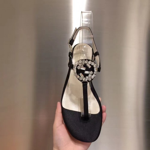 gucci crystal thong sandals