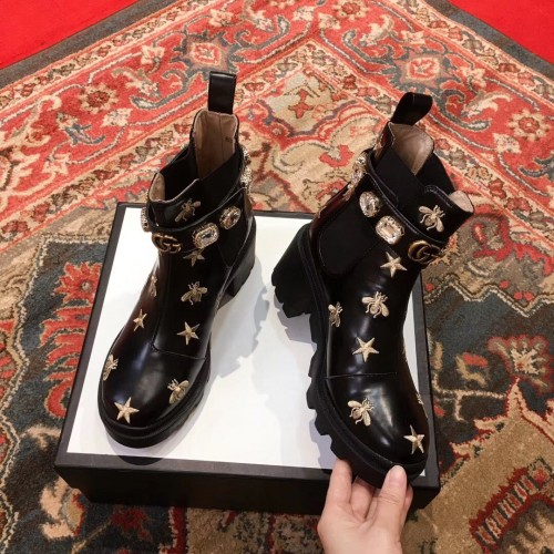 gucci gold boots