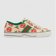 Gucci Women's Tennis 1977 sneaker GG apple print ivory canvas