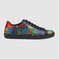 Gucci Women's GG Psychedelic Ace sneaker Black leather trim