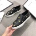 Gucci Men's Black Leather Slip-on Sneaker With Bees