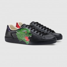 Gucci Men's Black Ace Sneaker With Panther