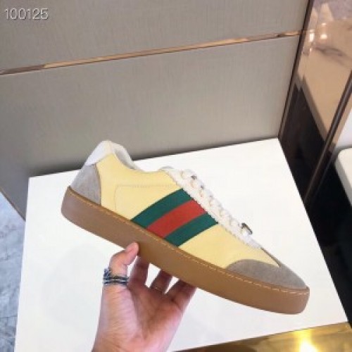 g74 leather sneaker with web