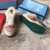 Gucci Leather Web Screener Shearling Sneakers Pink/Beige