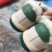 Gucci Leather Web Screener Shearling Sneakers Green/Beige