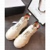 Gucci Web Leather and Logo Shearling High-top Sneakers Creamy