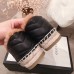 Gucci Shearling Espadrilles Black With Double G