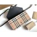 Burberry women's bag Vintage Plaid leather wallet messenger bag