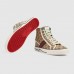 Gucci Men's Gucci Tennis 1977 Beige/ebony original GG canvas high top sneaker