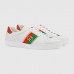 Gucci Men's White Ace Sneakers With Web Interlocking G