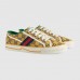 Gucci Men's Tennis 1977 GG Multicolor Yellow and blue GG canvas sneaker