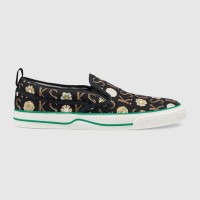 Gucci Ken Scott print Gucci Tennis 1977 Black trim sneaker