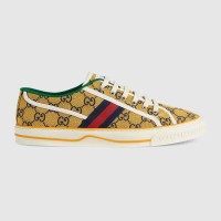 Gucci Men's Tennis 1977 GG Multicolor Yellow and blue GG canvas sneaker