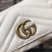 Gucci White GG Marmont Continental Wallet