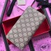 Gucci 451273 Kingsnake print GG Supreme zip around wallet