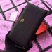 Gucci 456117 GG Marmont leather zip around wallet Black