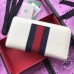 Gucci Sylvie Zip Around Wallet In White Leather