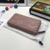 Gucci Dusty Pink GG Marmont Zip Around Wallet