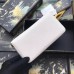 Gucci White Leather Zip Around Wallet With Bow