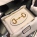 Gucci Horsebit 1955 Card Case Wallet In White Calfskin