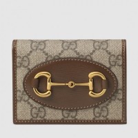 Gucci Horsebit 1955 Brown Card Case Wallet