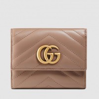 Gucci Nude GG Marmont Matelasse Wallet
