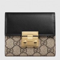 Gucci Padlock Compact Wallet In GG Supreme Canvas