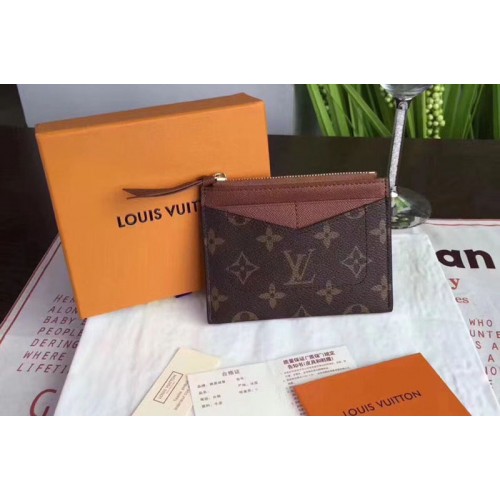 Louis Vuitton M62257 LV Zipped Card Holder Monogram Canvas Brown