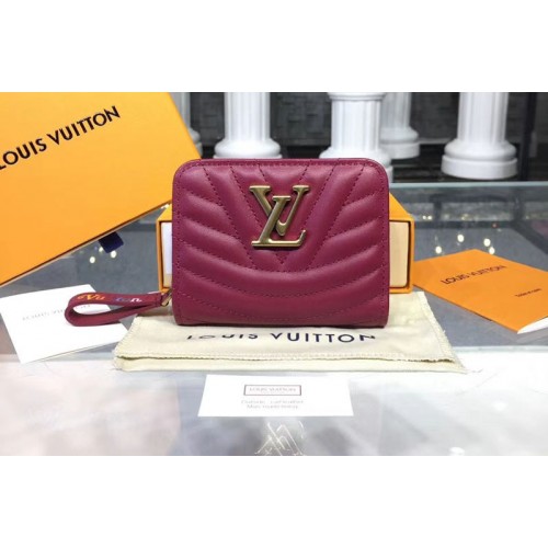 Louis Vuitton M63789 LV New Wave Zipped Compact Wallet Wine ...