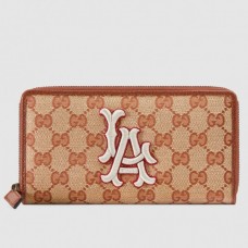 Gucci Original GG Zip Around Wallet With LA Angels Patch