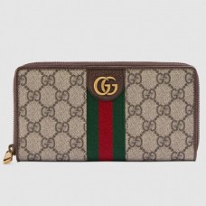 Gucci Ophidia Zip Around Wallet With Three Little Pigs