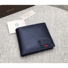 Gucci Leather bi-fold wallet with web 428749