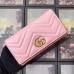 Gucci Light Pink GG Marmont Continental Wallet