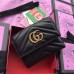 Gucci Black GG Marmont Matelasse Wallet