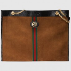 Gucci Brown Suede Rajah Maxi Tote