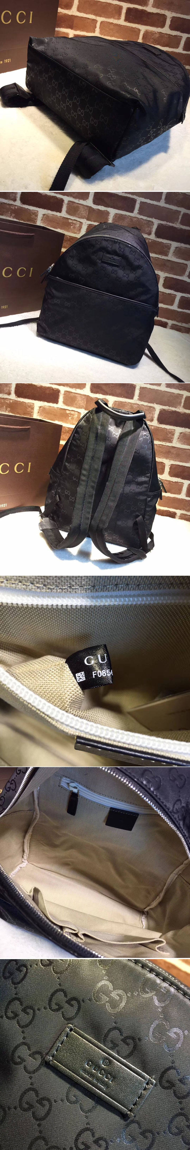 Replica Gucci 190278 GG Fabric Medium Backpack Black