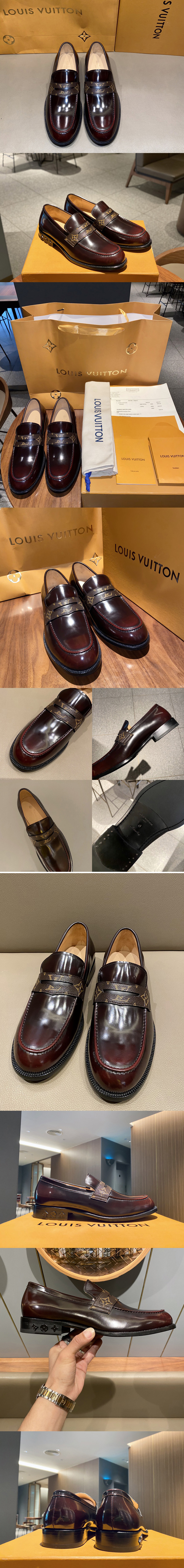Replica Louis Vuitton 1A4SR7 LV Major Loafer Shoe In Brown calf leather