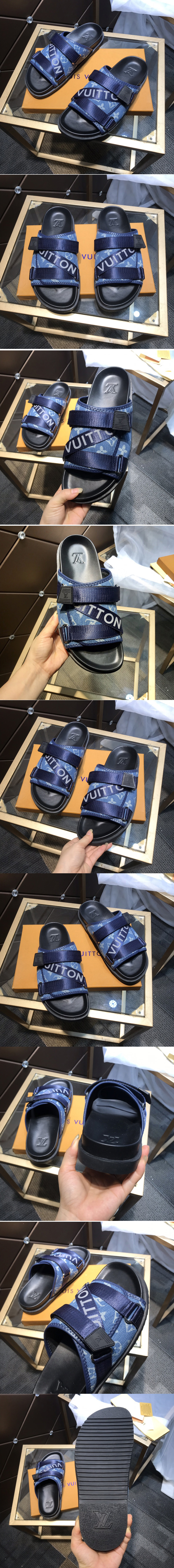 Replica Louis Vuitton 1A5HQL LV Honolulu Mule in Monogram Denim With Blue