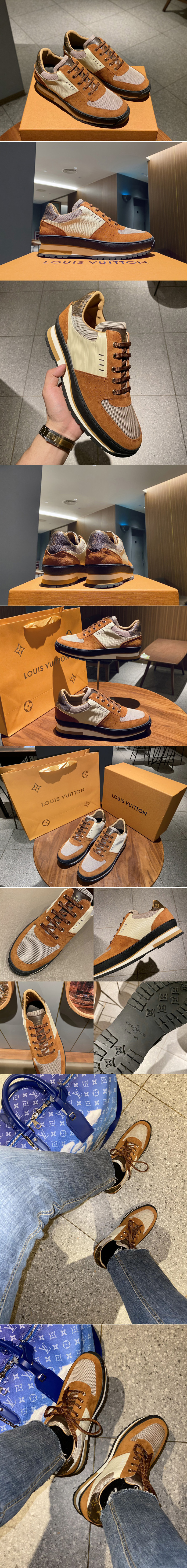 Replica Louis Vuitton 1A67T1 LV Harlem richelieu sneaker in Monogram canvas, Epi leather and calf leather