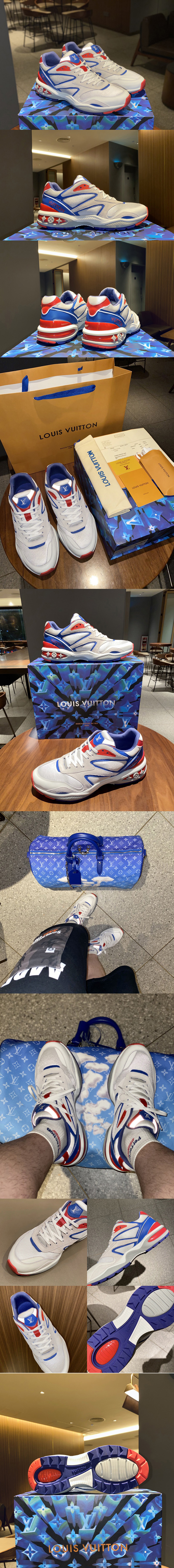 Replica Louis Vuitton 1A7QVH LV Trail sneaker in White Calf Leather